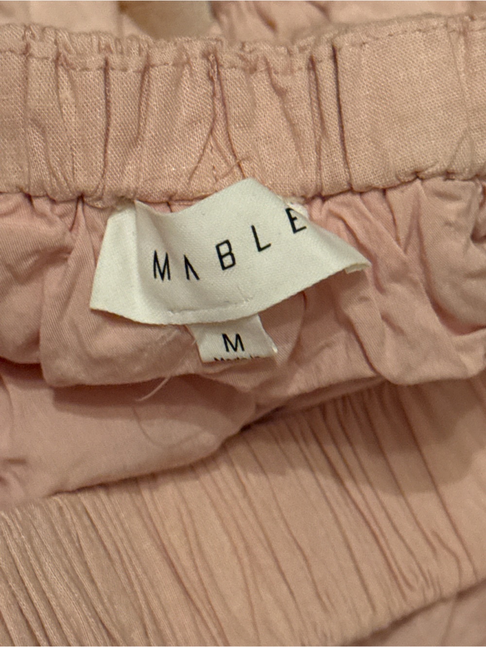 MABLE Puff Sleeve Square Neck Mini Dress in Blush - Picture 6 of 6